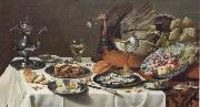 Pieter Claesz Style life with turkey Sweden oil painting artist
